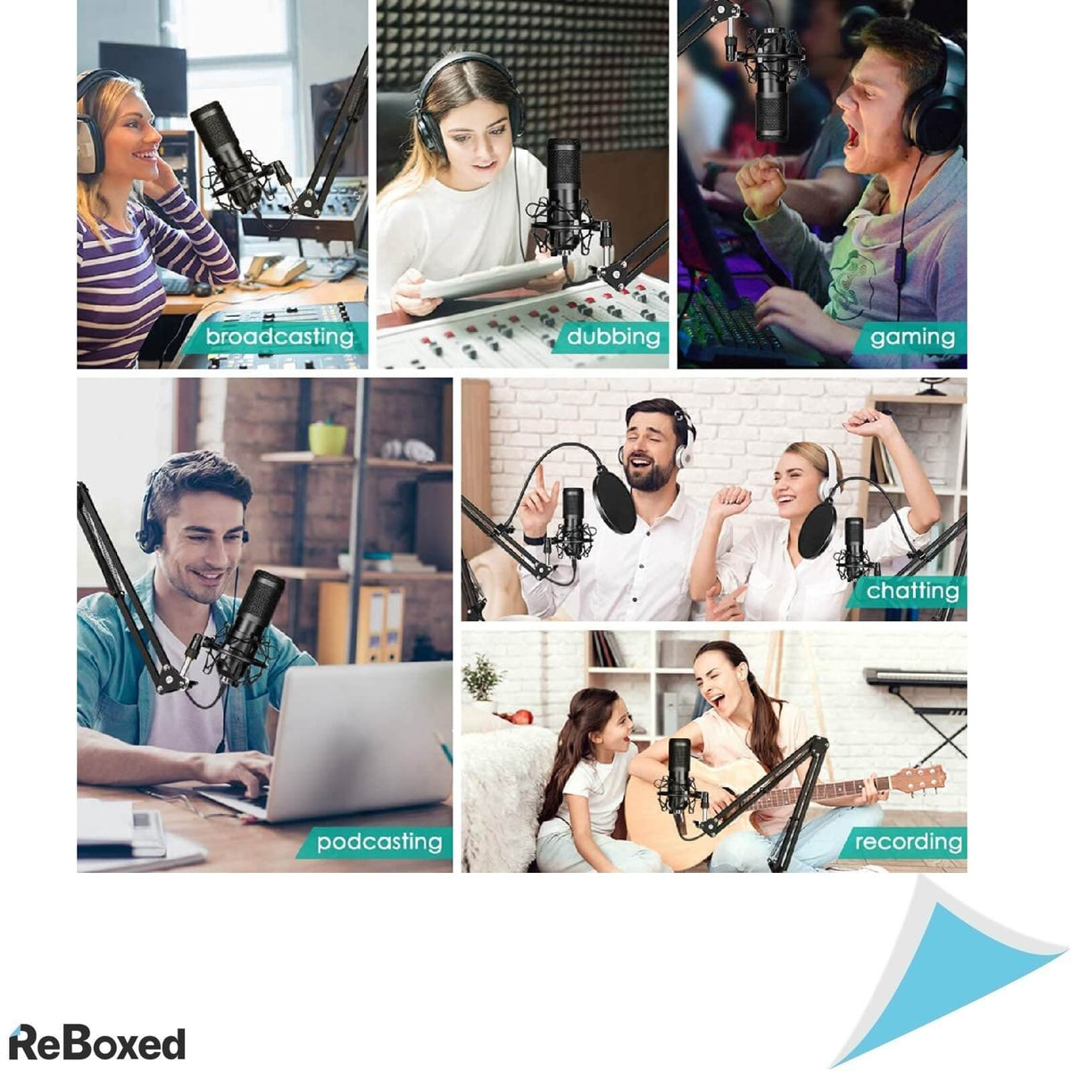 Microfon USB cu Suport si Condensator 192Khz 24 biti Vlogging