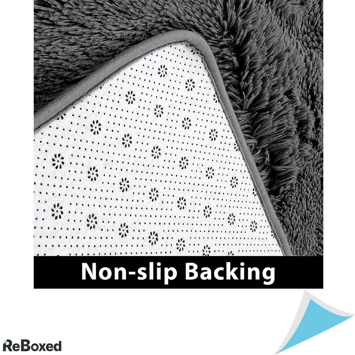 Covor Sintetic Dreptunghiular 150 x 80cm Gri Extrem de Moale