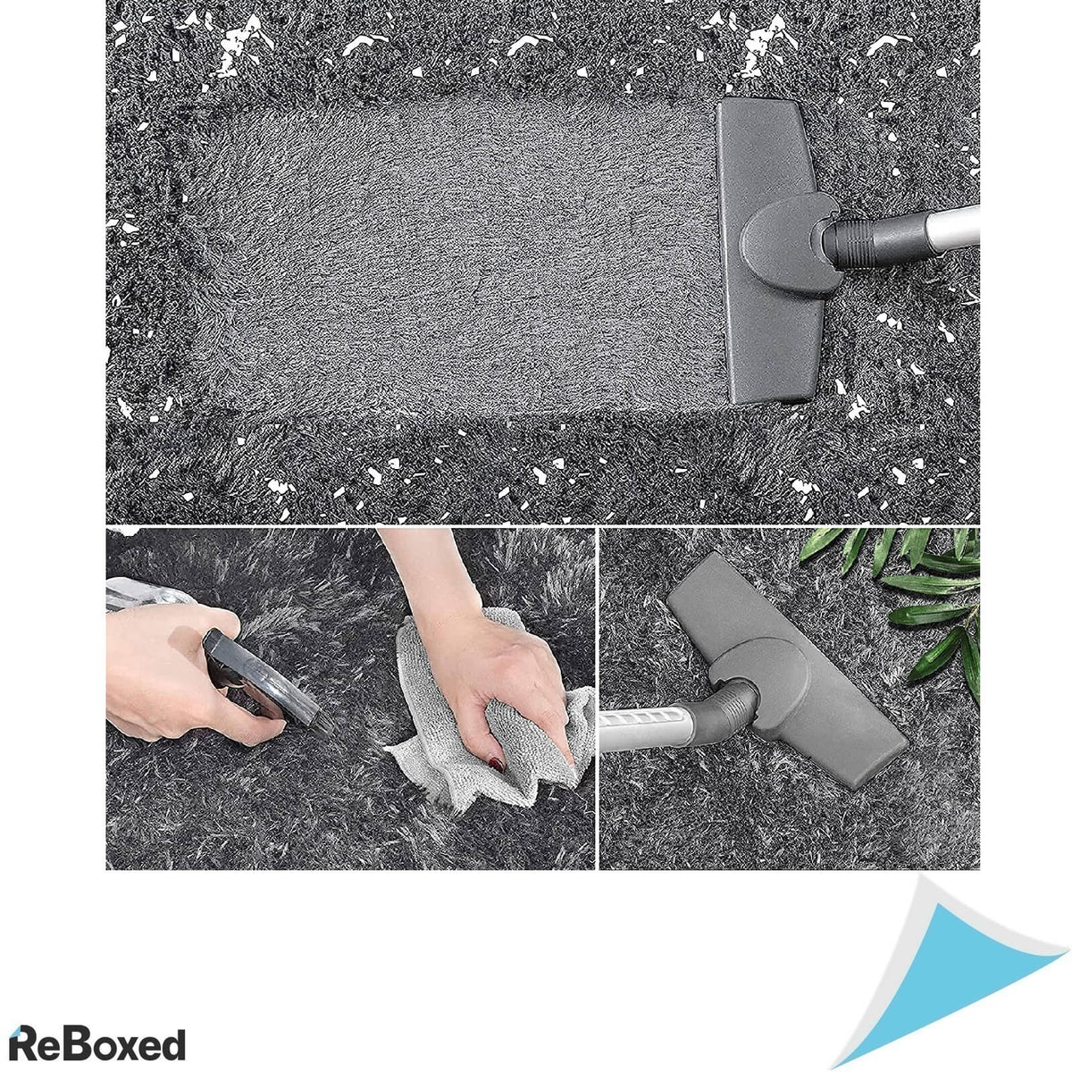 Covor Sintetic Dreptunghiular 150 x 80cm Gri Extrem de Moale