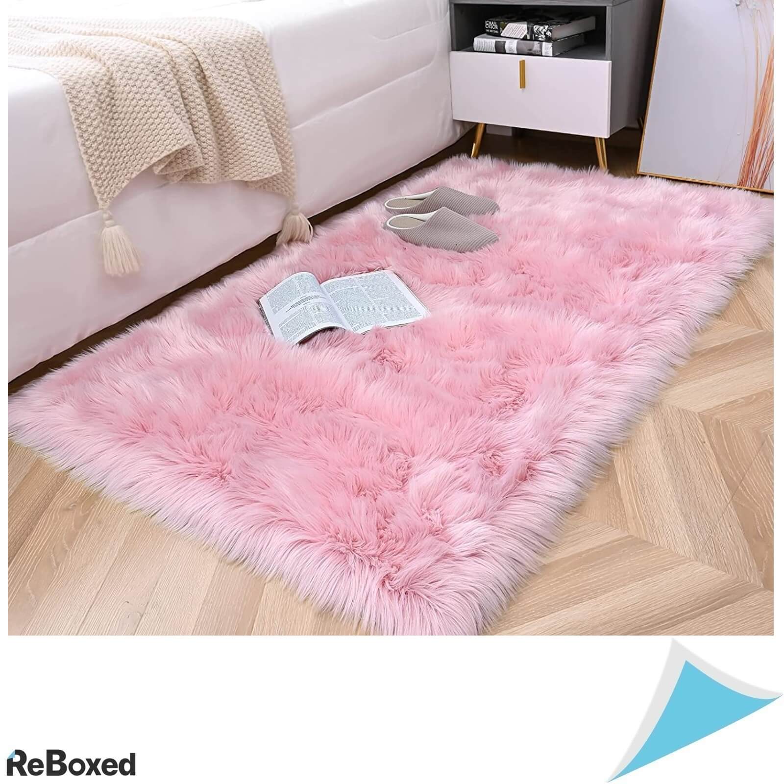 Covor Sintetic Dreptunghiular 120 x 75 Roz Deschis foarte Moale