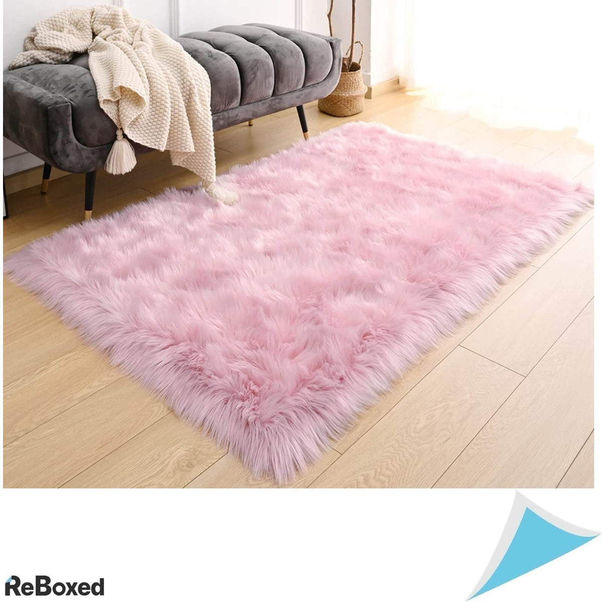 Covor Sintetic Dreptunghiular 120 x 75 Roz Deschis foarte Moale