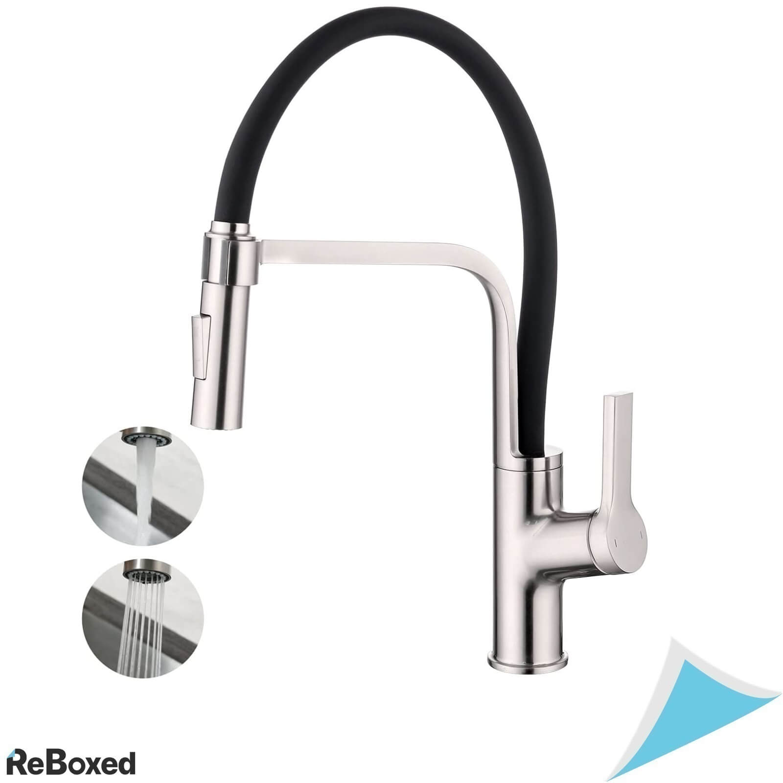 CREA Baterie de Bucatarie Otel Rotativa cu Pulverizator 2 Moduri