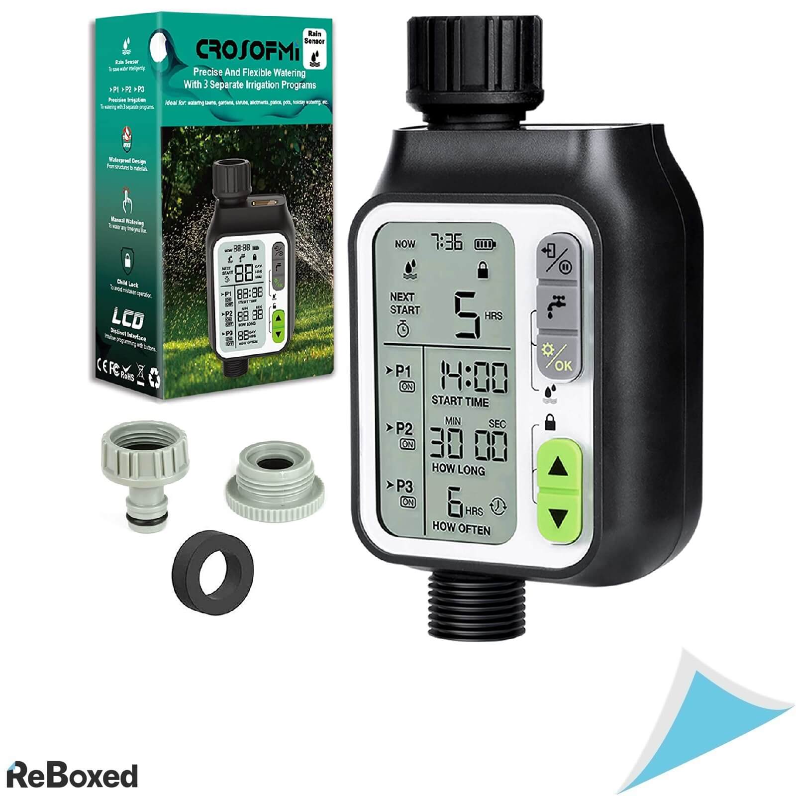 CROSOFMI Computer Timer Irigatie 3 Moduri Senzor de Ploaie