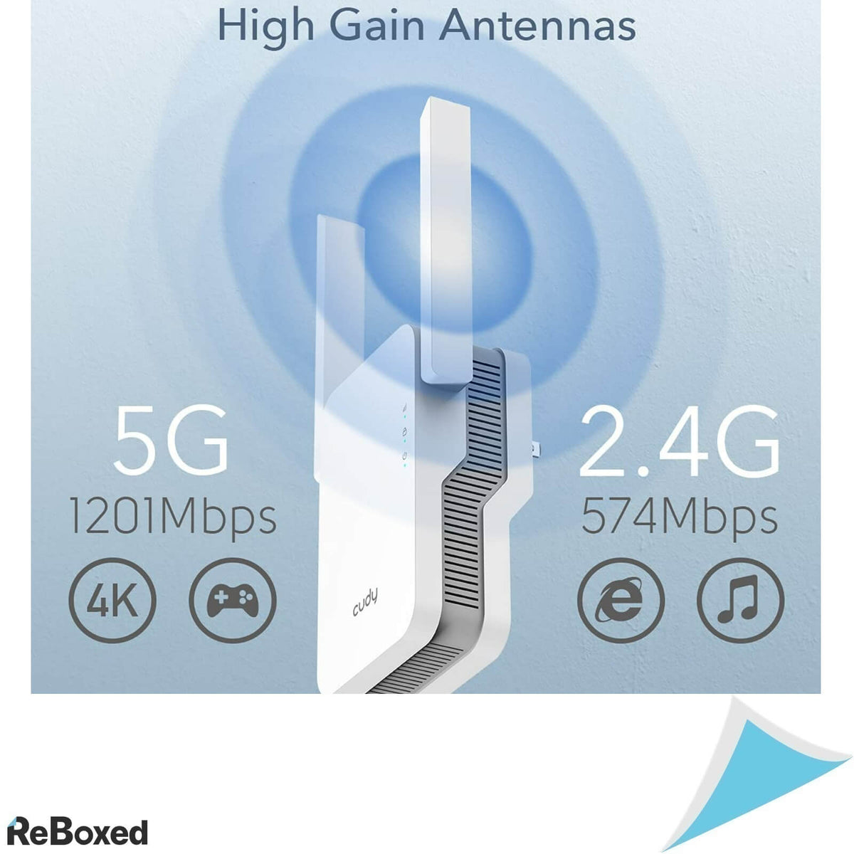Cudy RE1800 Dual Band Range Extender AX1800 WiFi 6 Mod AP