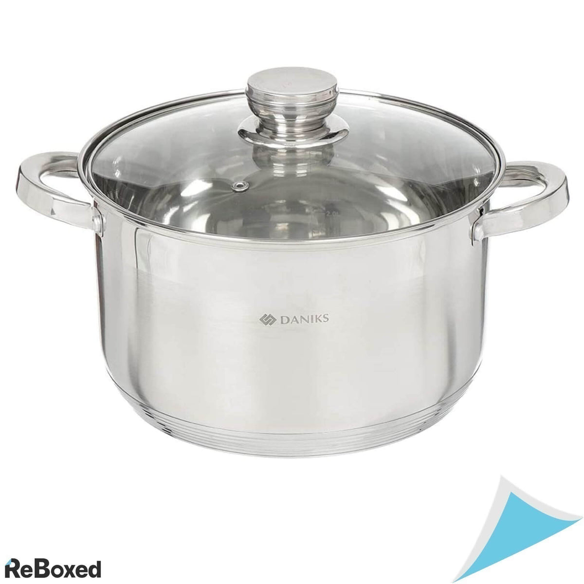 Daniks 4 Quart Oala Inductie Otel Capac Sticla 20cm 3l