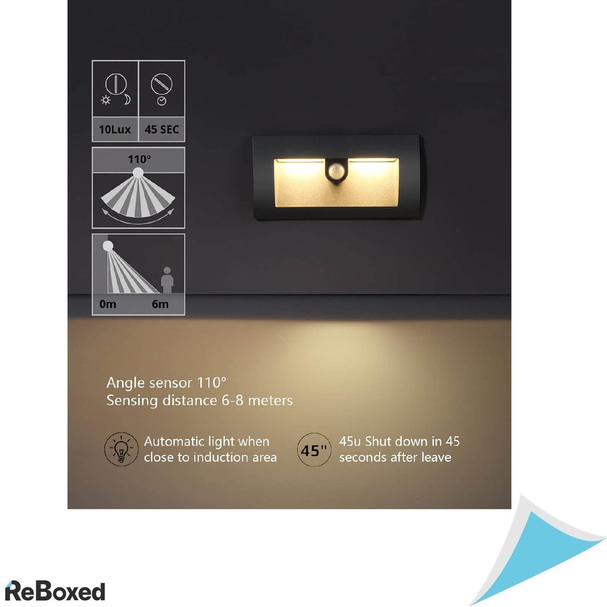 DAWALIGHT Lampa Incastrabila cu Senzor Impermeabila LED 6W IP65