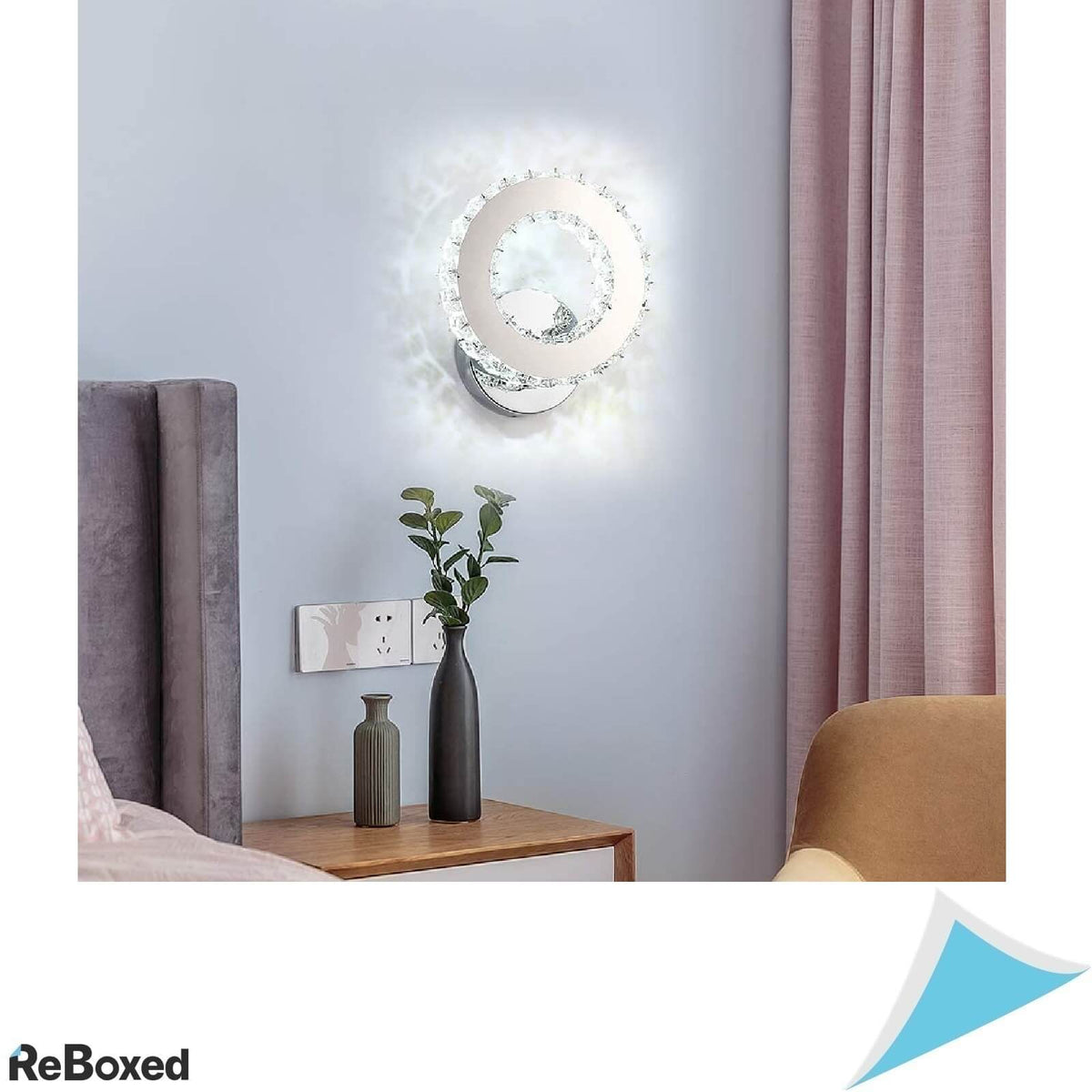 DAXGD Aplica LED K9 Cristal 16W 6000K Diametru 22cm