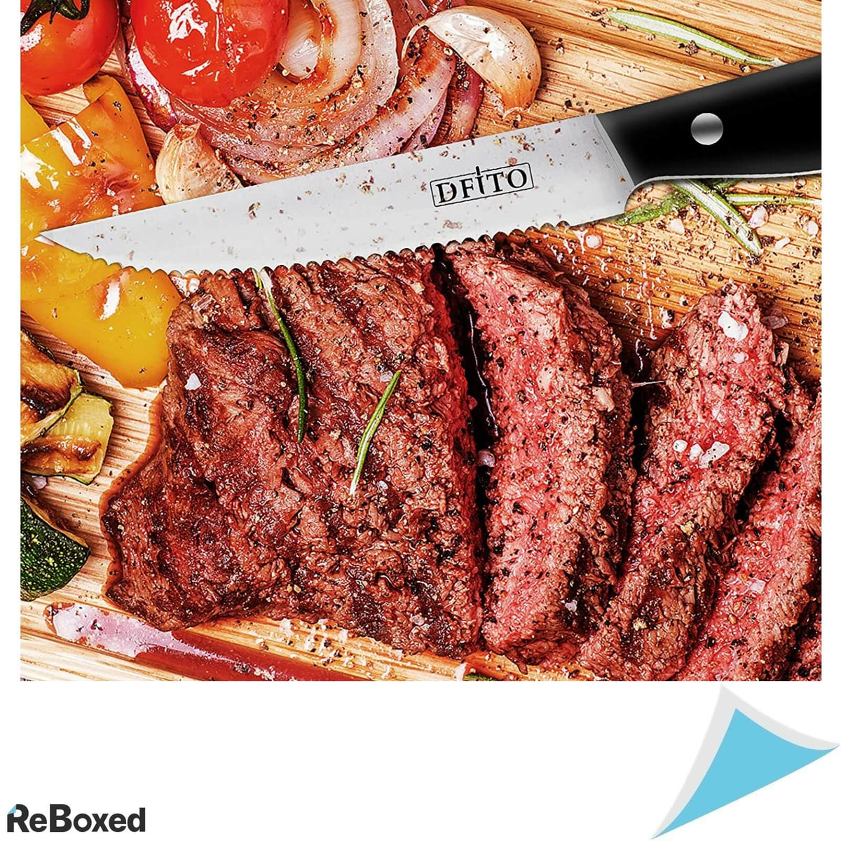 dFito Set 6 Cutite Carne Pizza Otel si Maner Antialunecare