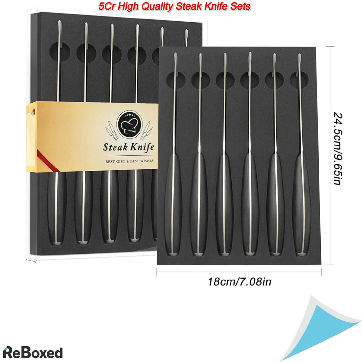 dFito Set 6 Cutite Carne Pizza Otel si Maner Antialunecare