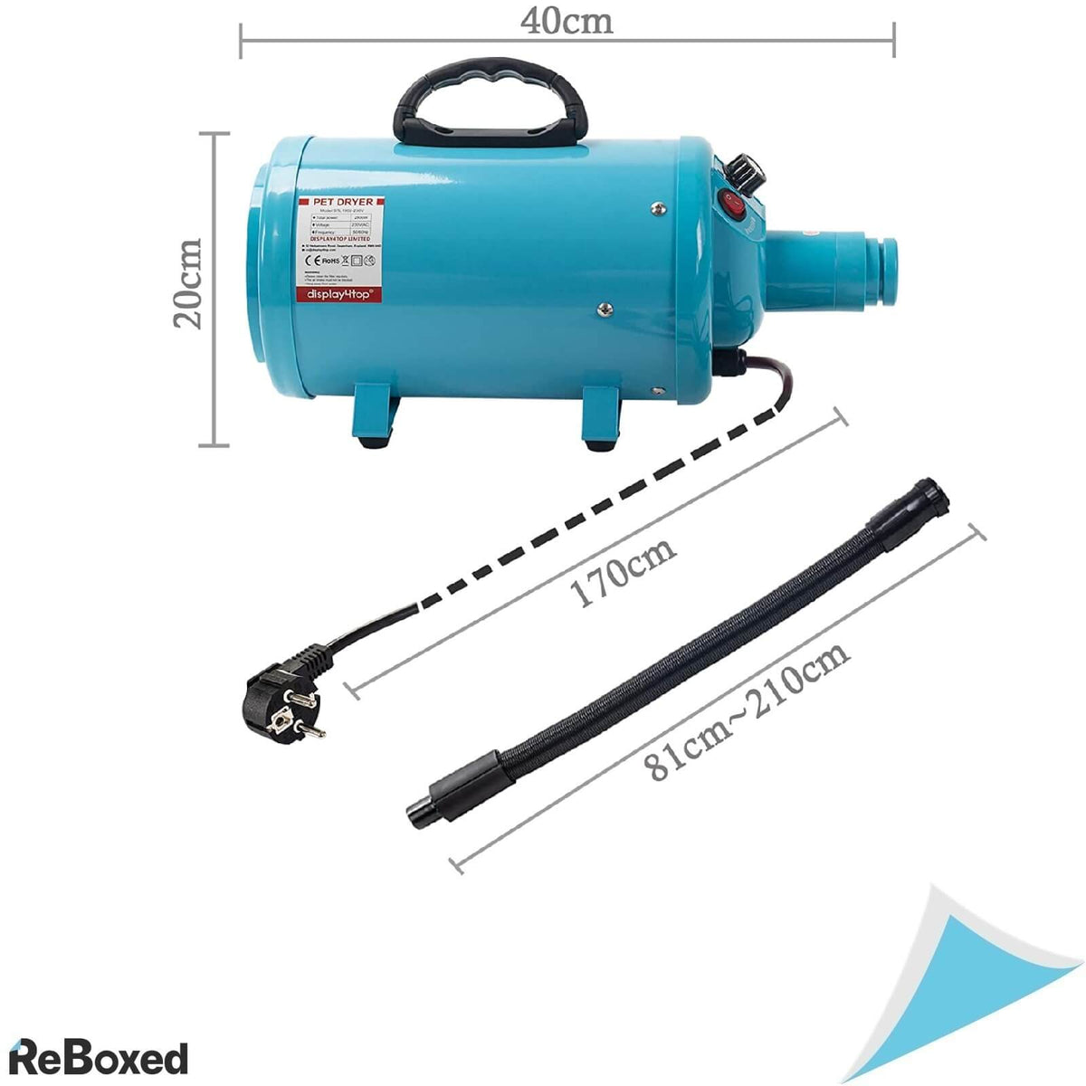 Display4top Uscator de Par 2800W Reglabil pentru Caini