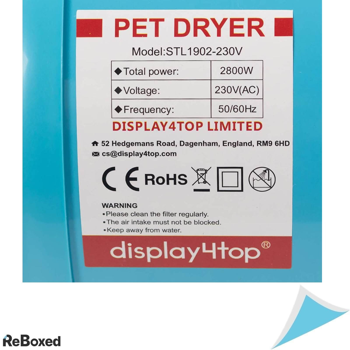 Display4top Uscator de Par 2800W Reglabil pentru Caini