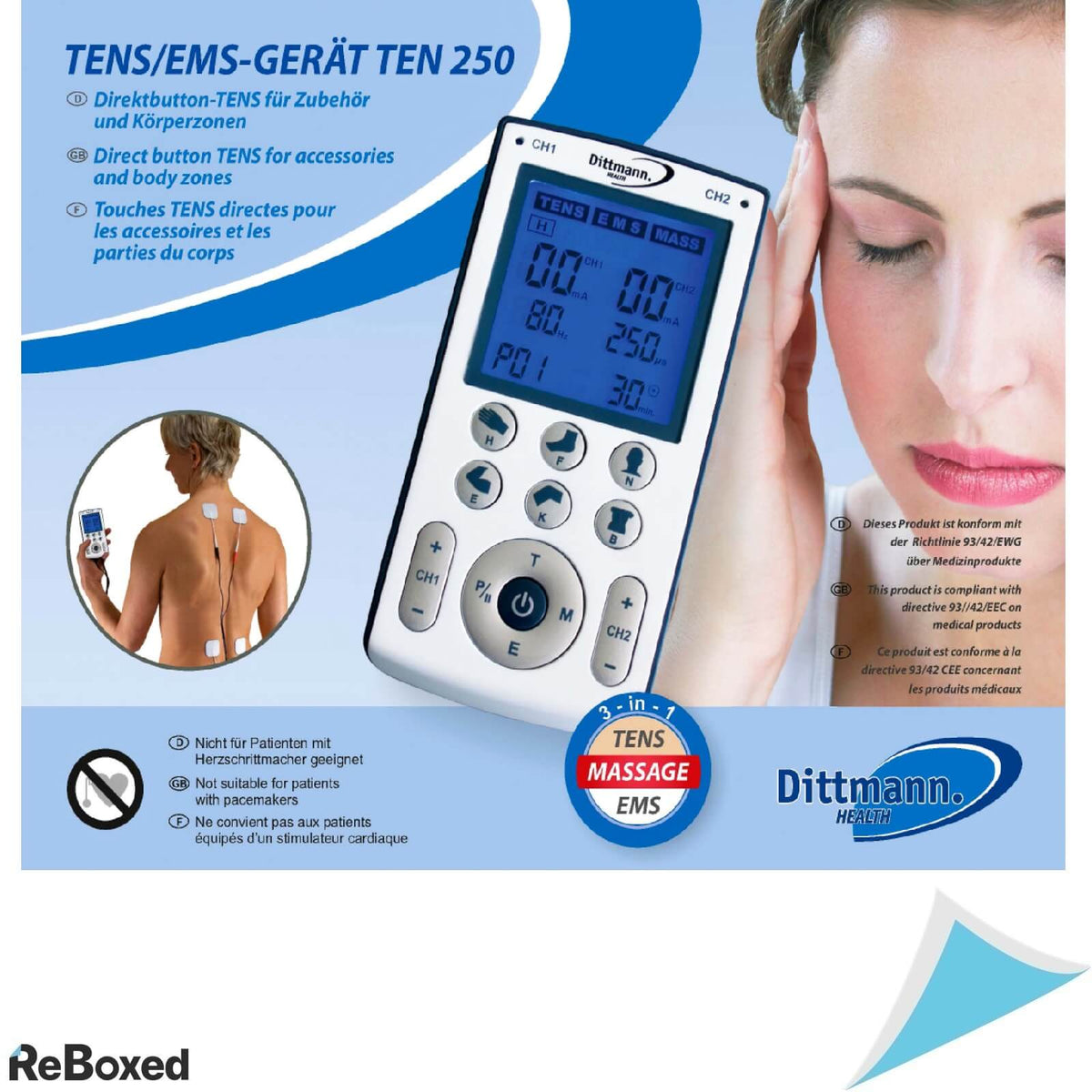 Dittmann Health TEN250 Aparat Electroterapie TENS EMS