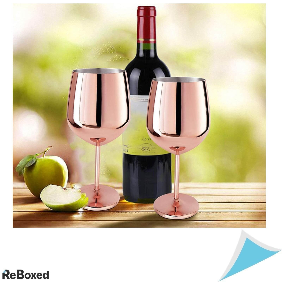D L D Set 2 Pahare 500ml de Vin Otel Inoxidabil 304 Cuprat