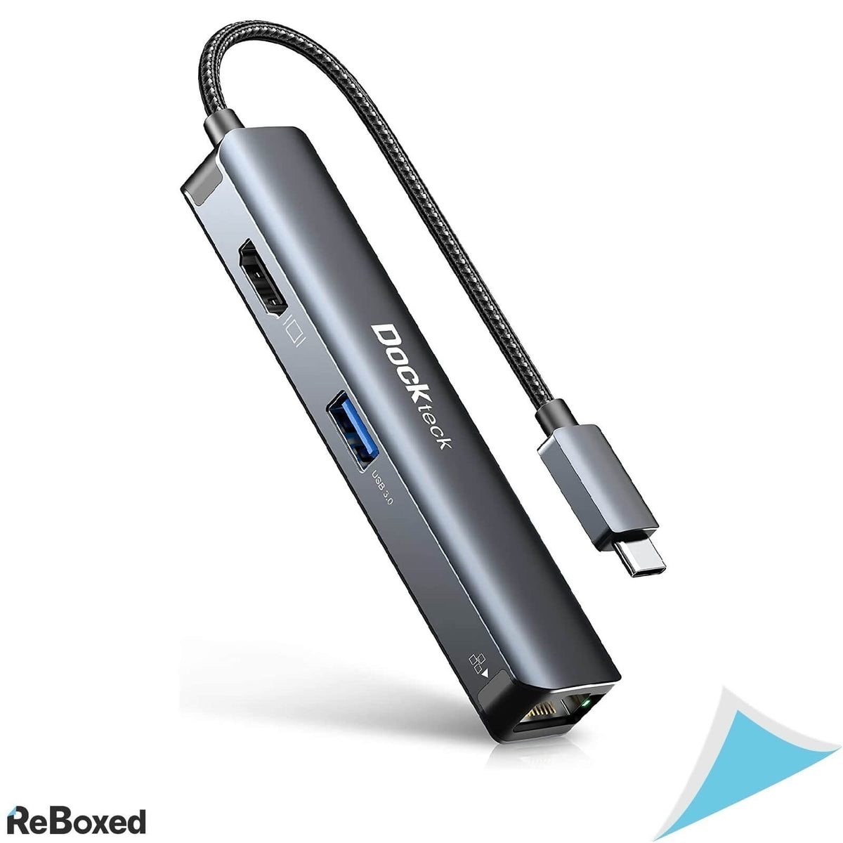 Dockteck Adaptor 5in1 USB-C HDMI 4K Ethernet 1Gbps USB 3.0