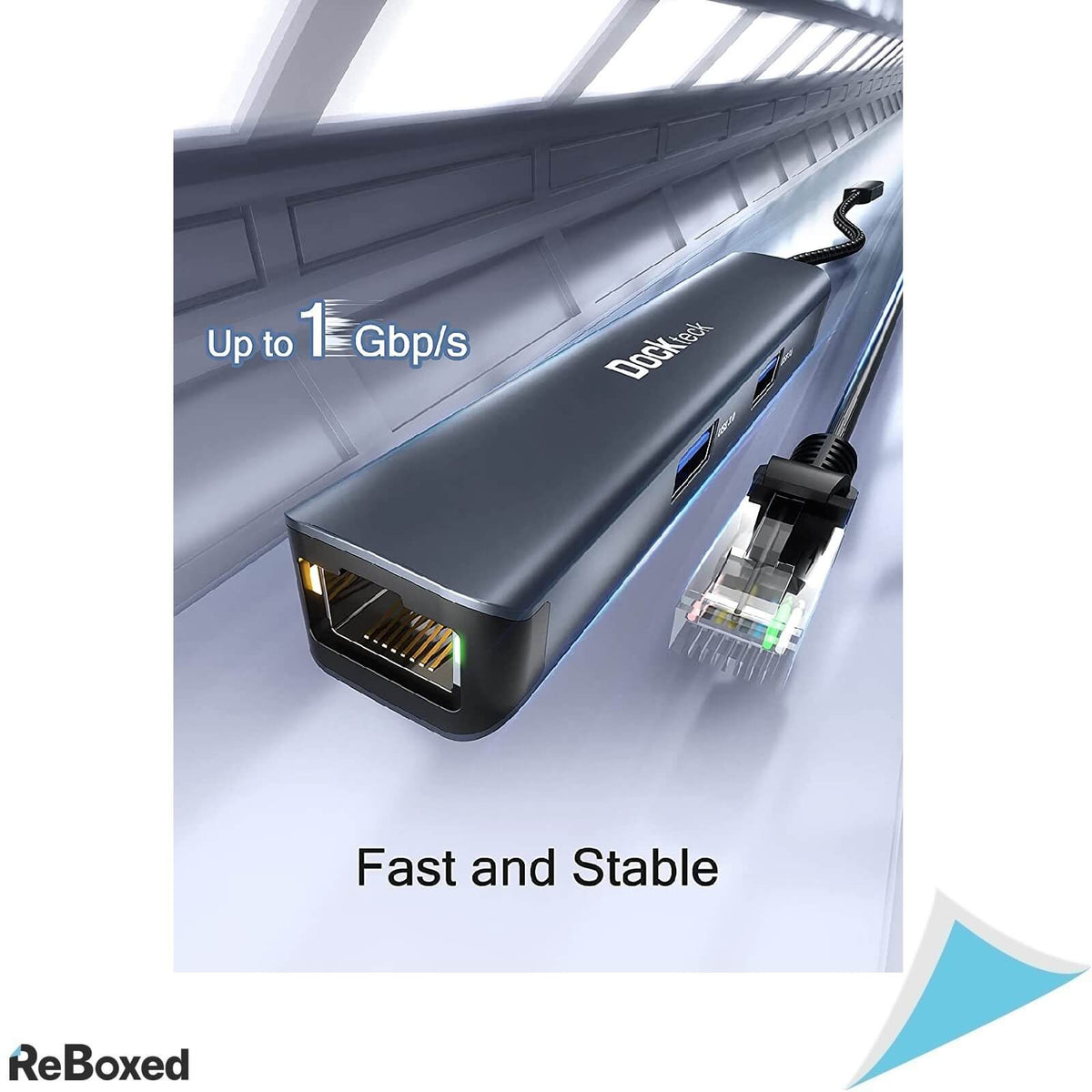 Dockteck Adaptor 5in1 USB-C HDMI 4K Ethernet 1Gbps USB 3.0