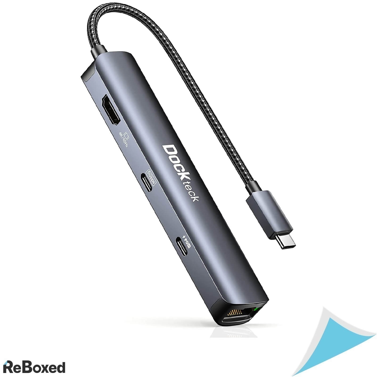 Dockteck Adaptor 6in1 100W PD USB-C HDMI 4K Ethernet USB3.0