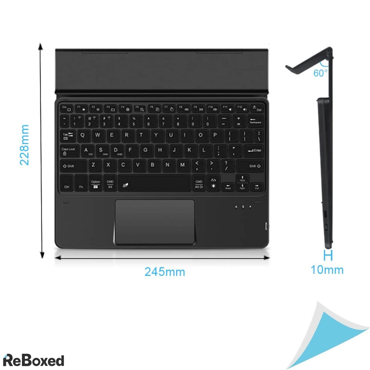 Tastatura Bluetooth cu Touchpad 7 Iluminari Multi-Device QWERTZ