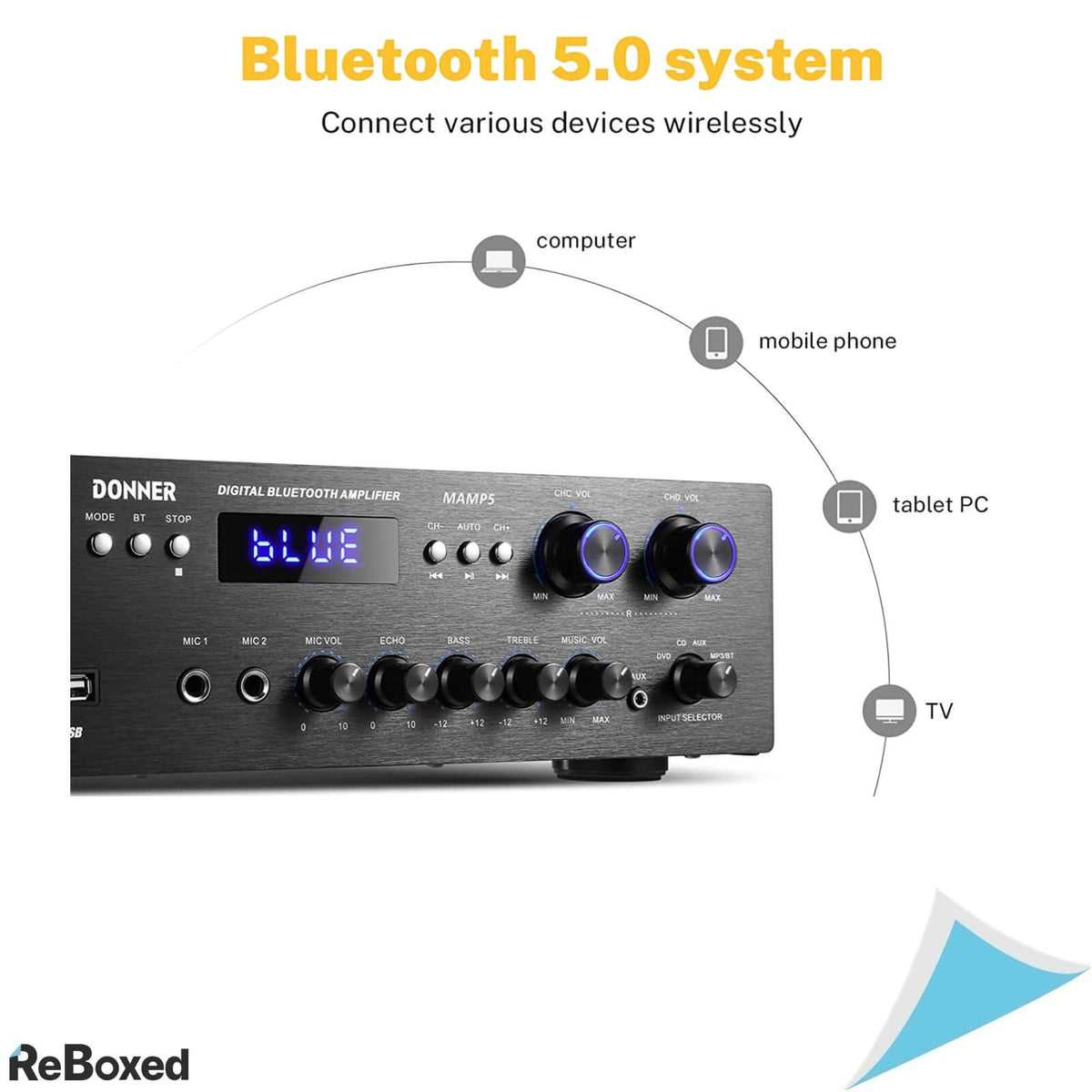 Donner MAMP5 Amplificator de Putere 440W Peak Bluetooth 5.0