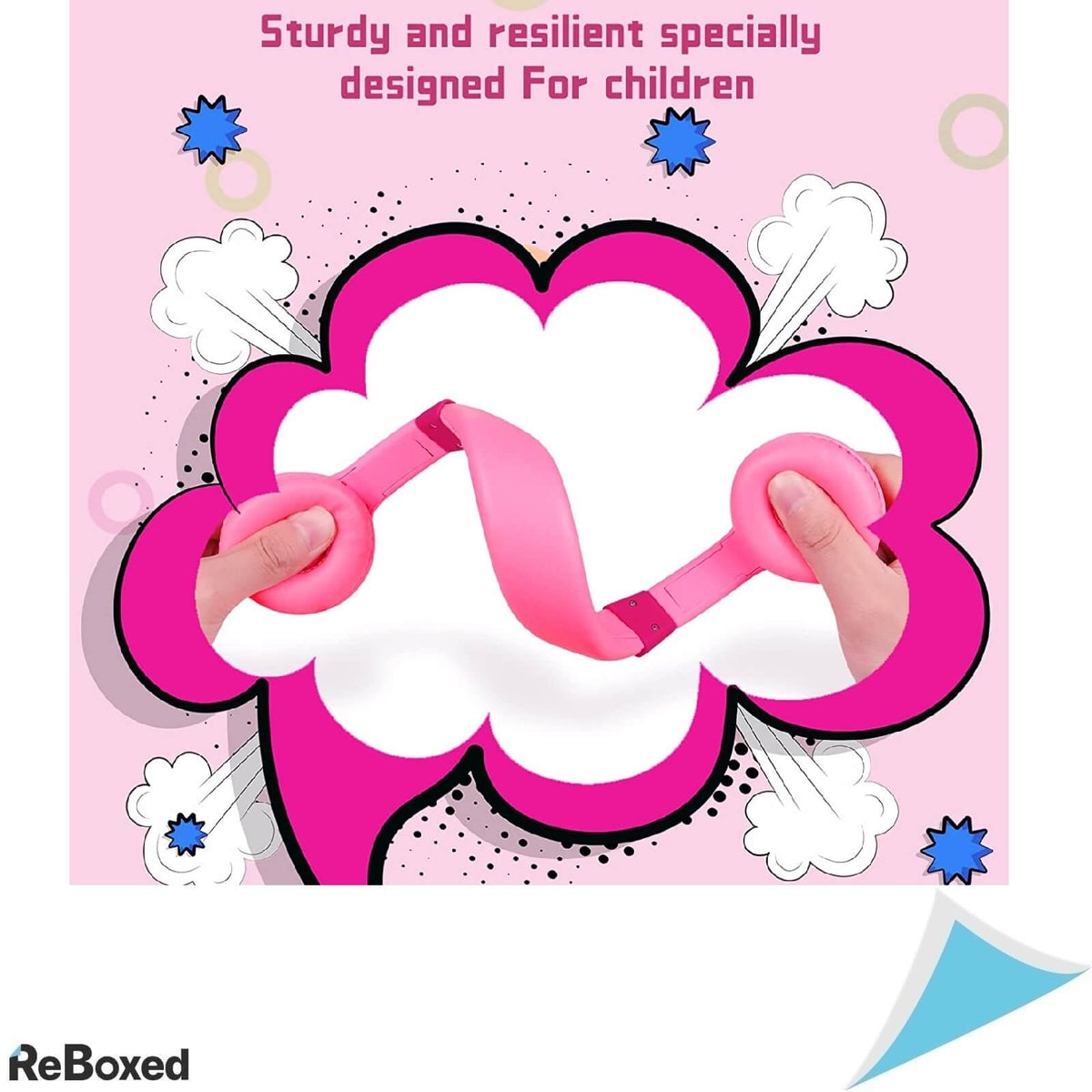 EasySMX Casca cu Fir pentru Copii cu Volum Limitat la 85dB Roz