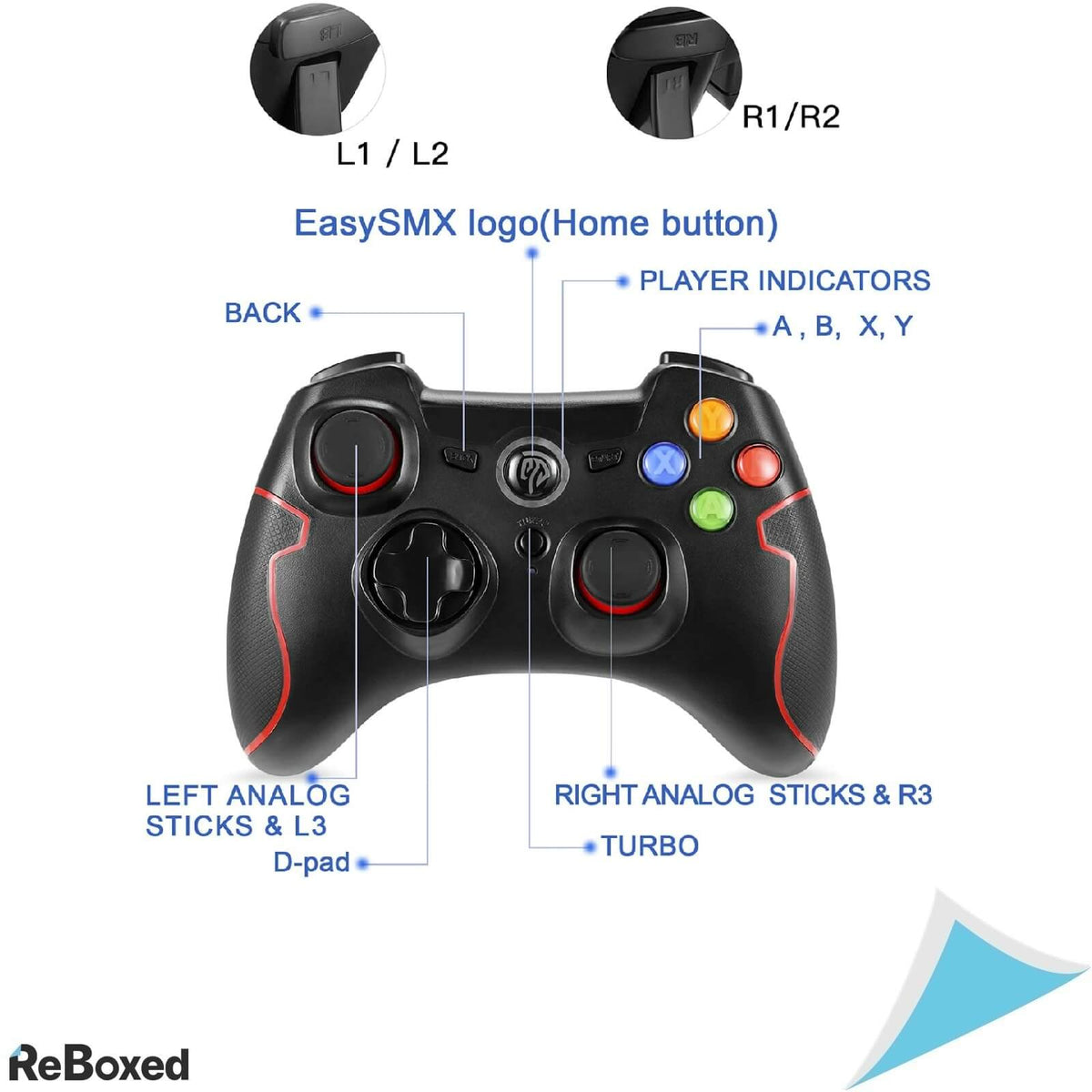 EasySMX GamePad pentru PlayStation 3 PC Android DualShock