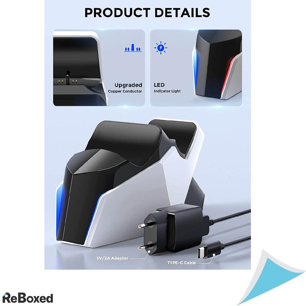 ECHTPower Statie Dubla de Incarcare QuickCharge Controller PS5