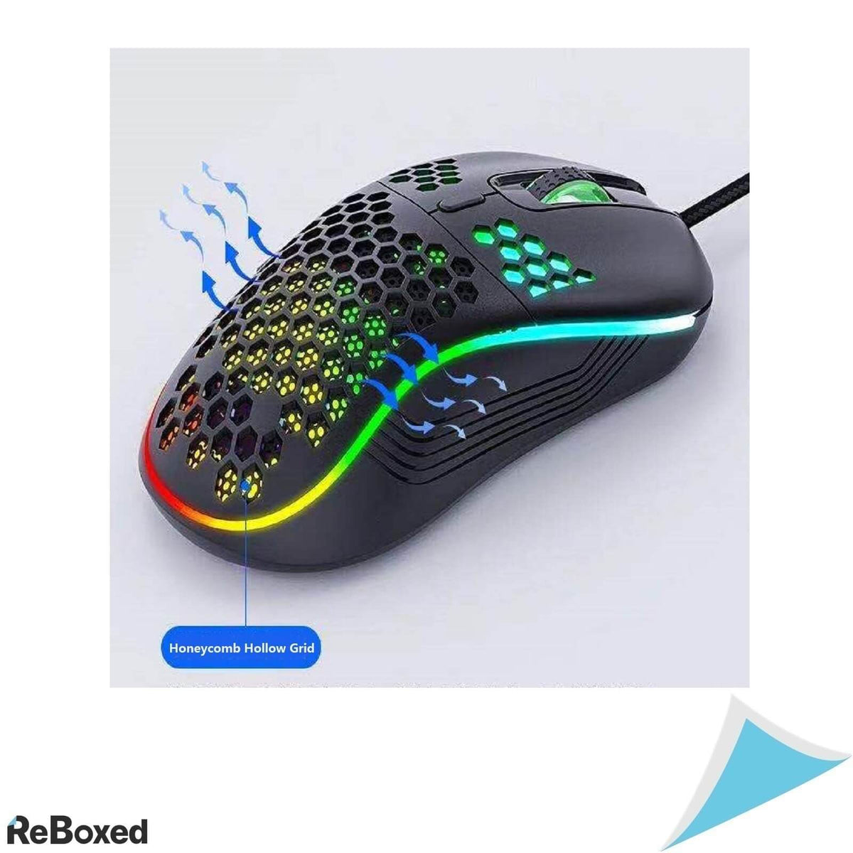 EfficVerwal Designer Mouse RGB UltraUsor Anti-Praf 12400dpi