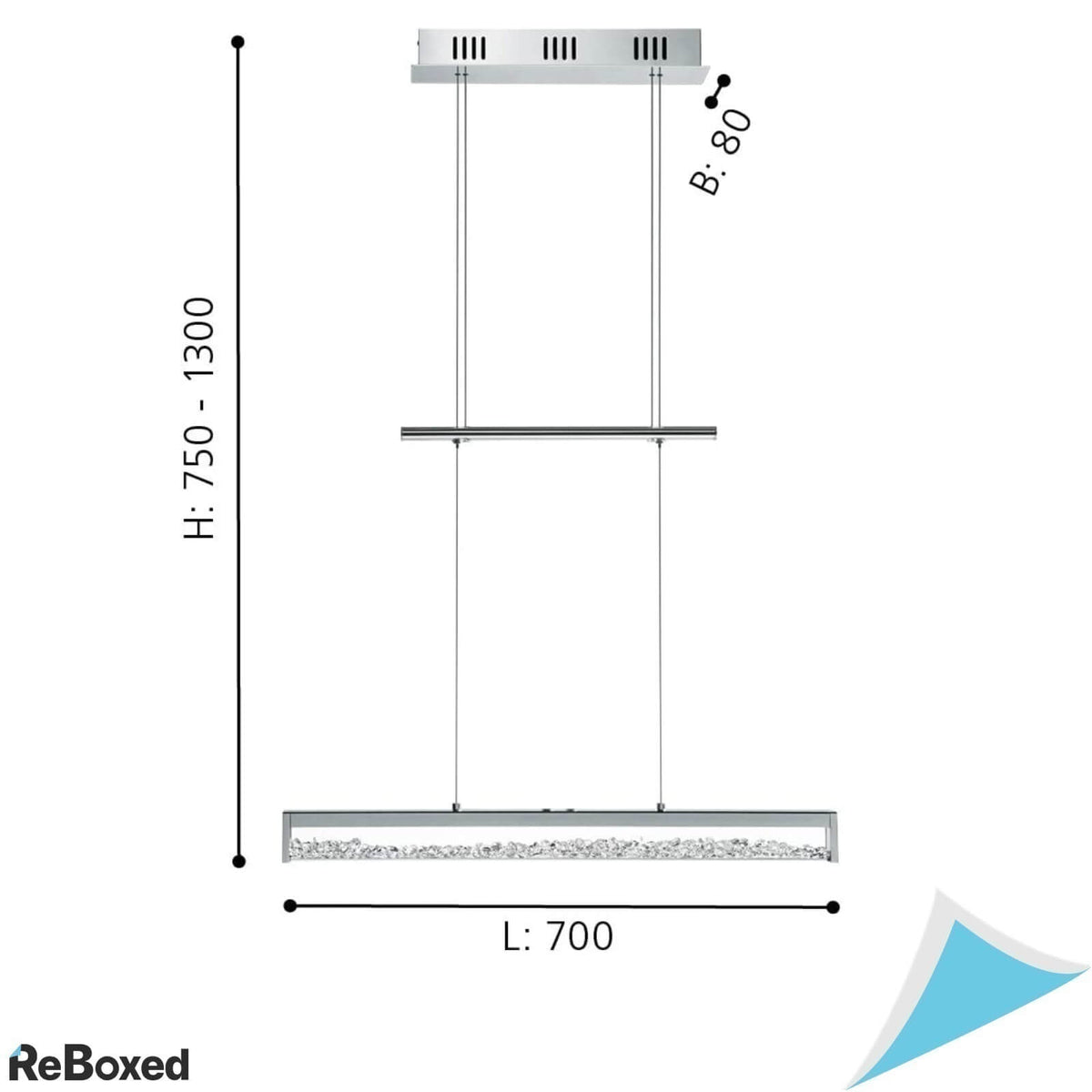 Eglo Cardito 93625 Lustra LED 24W Design Crom si Cristale