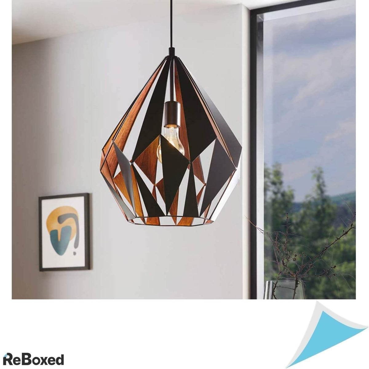 Eglo Carlton Pendant Lampadar Retro 38.5 cm cu 1 soclu E27