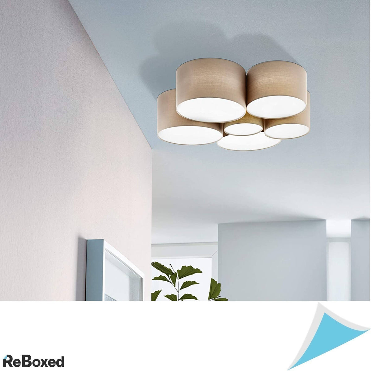 Eglo 98409 Pastore Plafoniera 6 x E27 40W 230V Otel si Textil