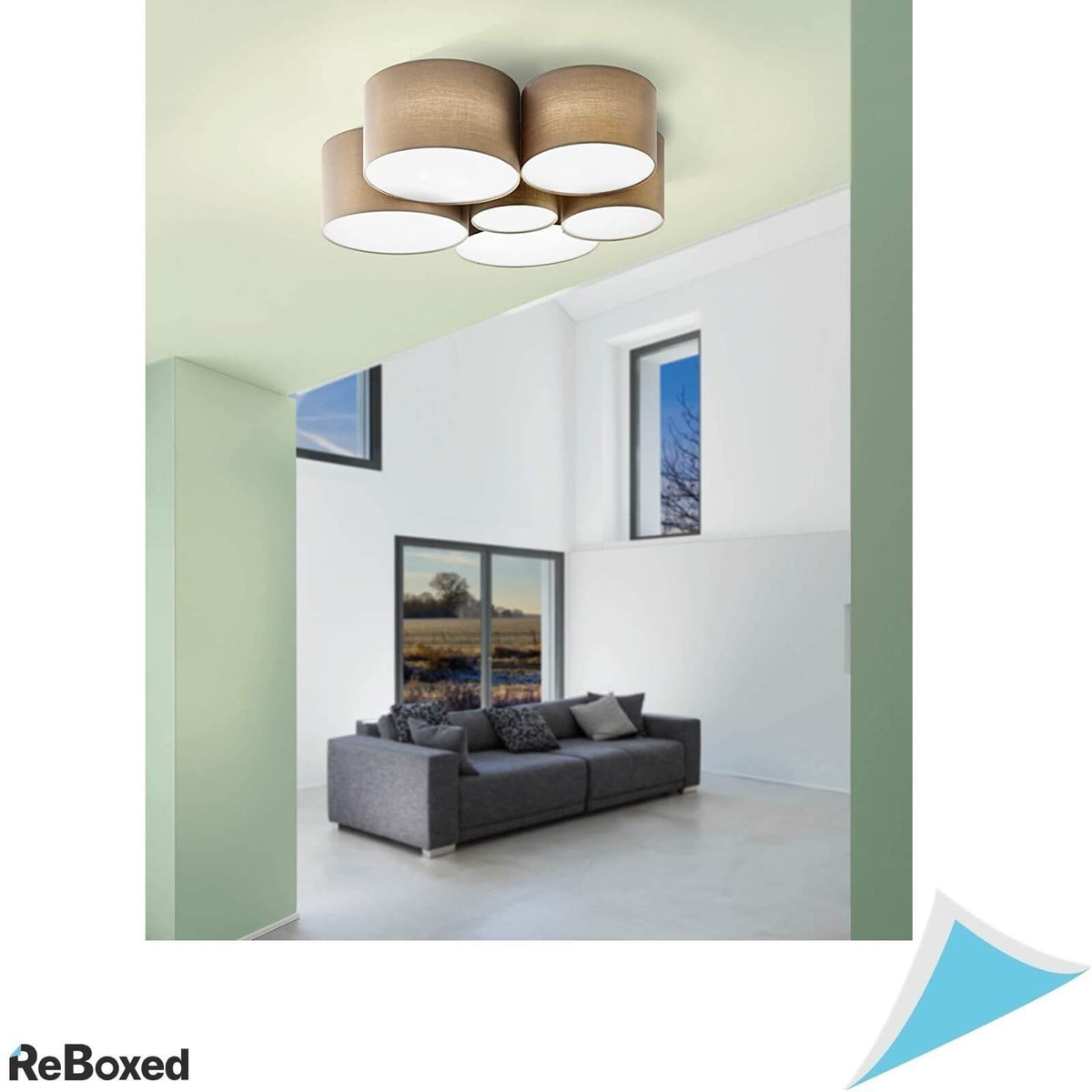 Eglo 98409 Pastore Plafoniera 6 x E27 40W 230V Otel si Textil