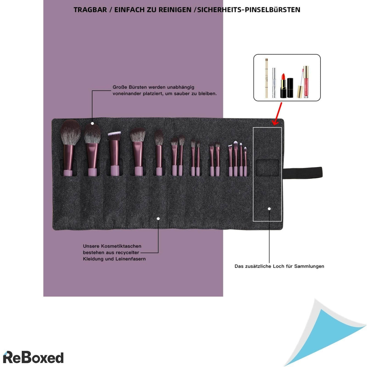 EigShow Set de 15 Pensule Cosmetice Profesionale Fibra Porumb