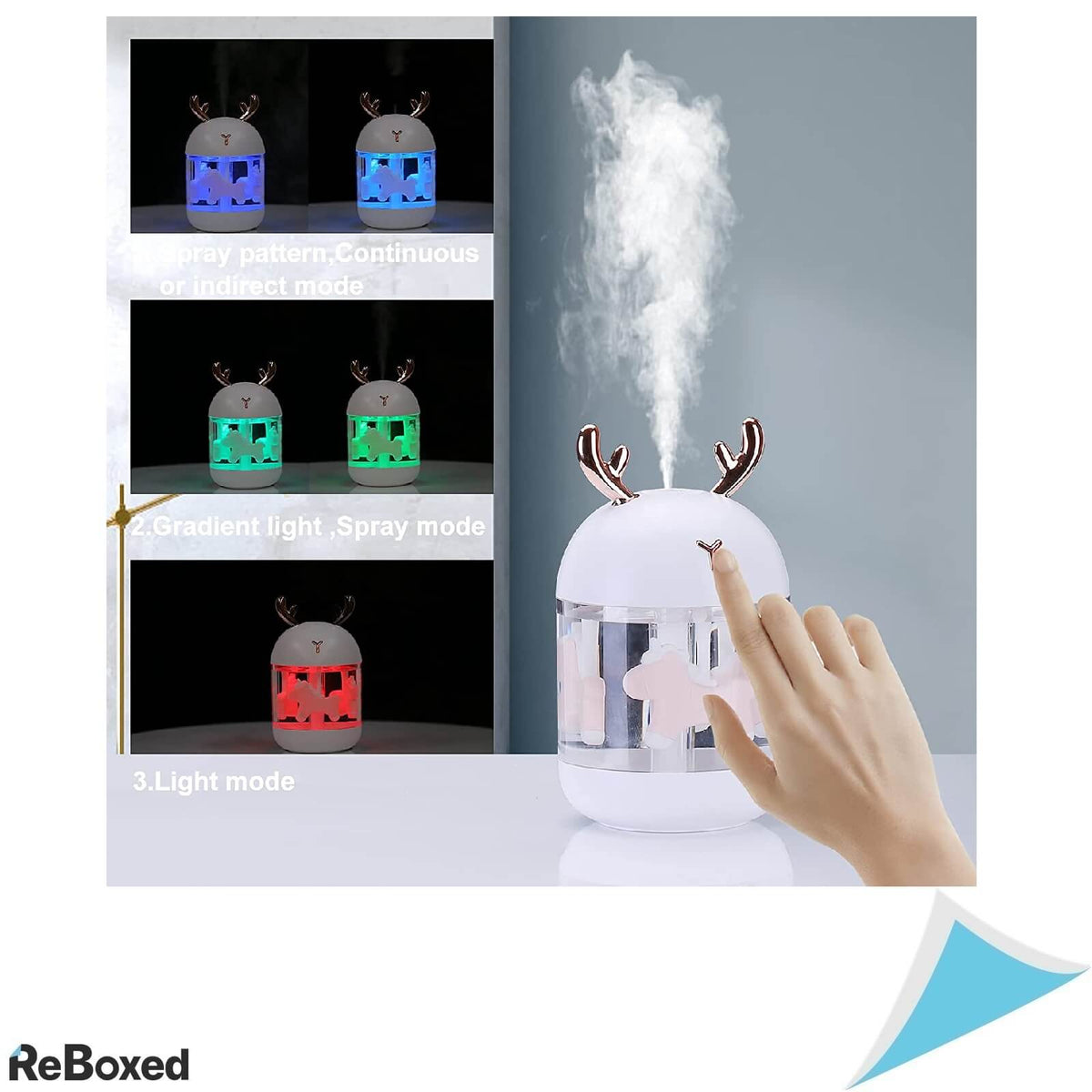 Ekkong Mini Umidificator USB Ultrasonic Silentios si Lumina LED