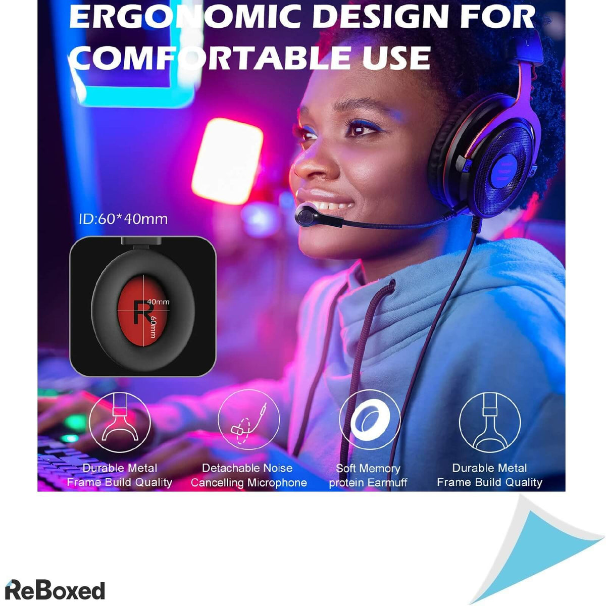 Eksa E900 Casti Gaming cu Microfon Fir 50mm Driver PC Xbox