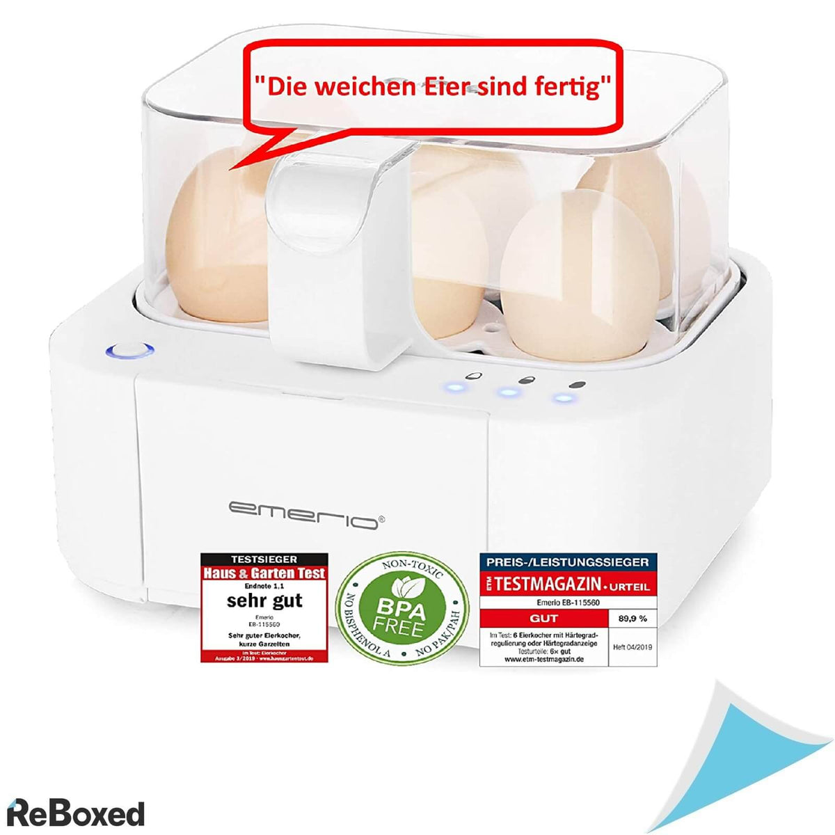 Emerio EB-115560 Aparat Electric de Fiert 6 Oua 400W 3 Niveluri