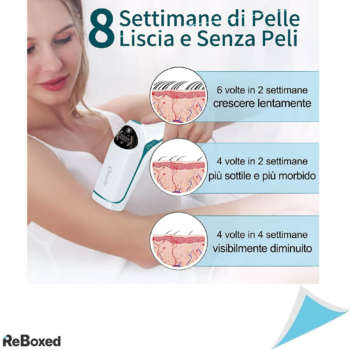 Qmele Epilator Definitiv IPL cu Laser pentru Corp si Fata