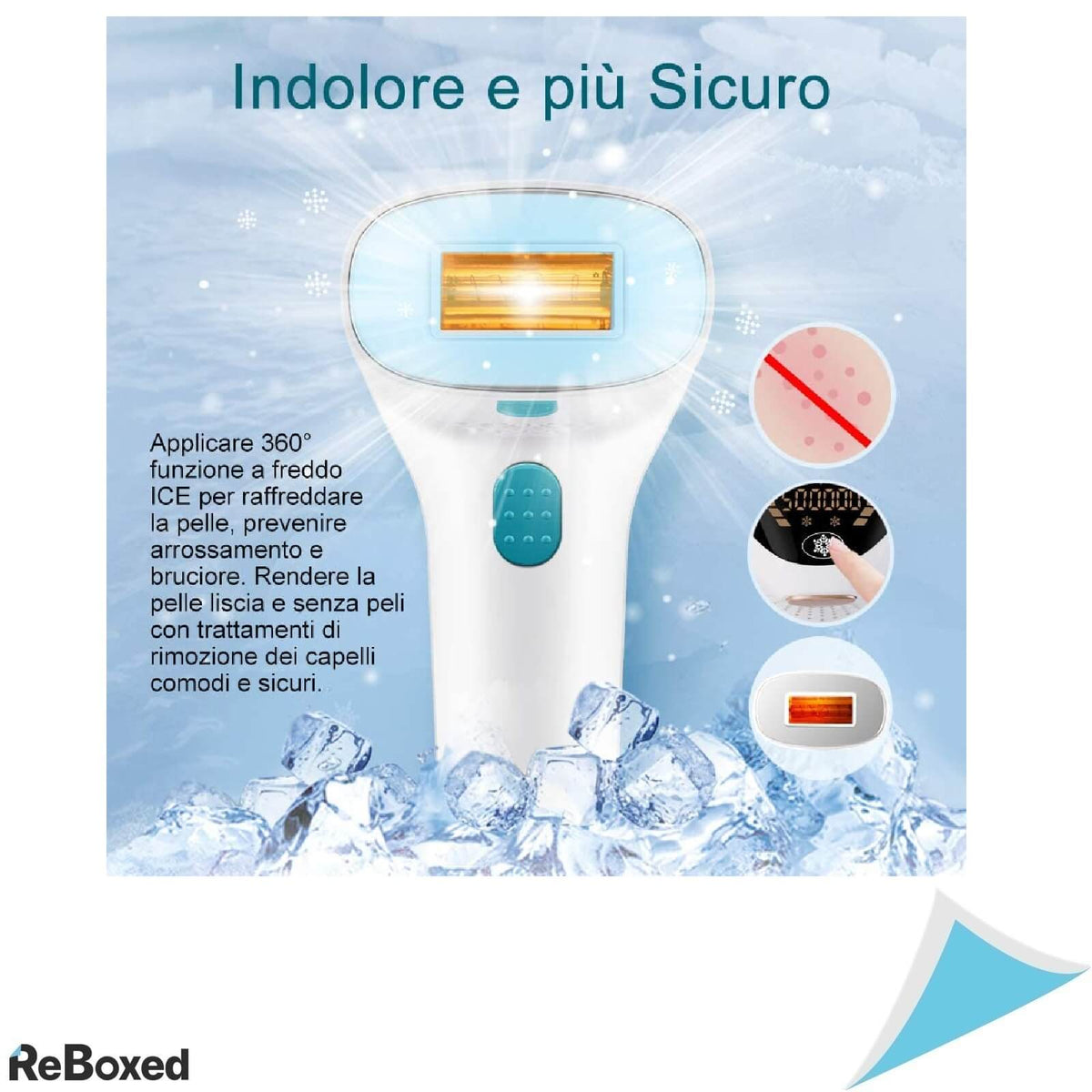 Qmele Epilator Definitiv IPL cu Laser pentru Corp si Fata