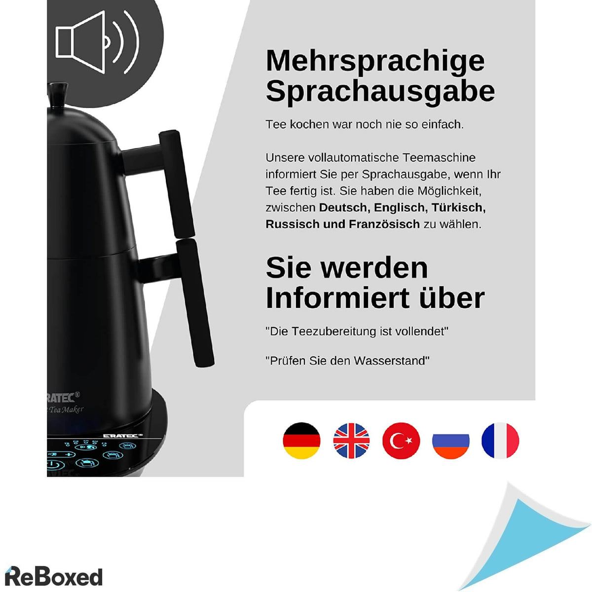 EraTek TM-53 1.9 litri 2000W Ceainic Automat cu Infuzor si Voce