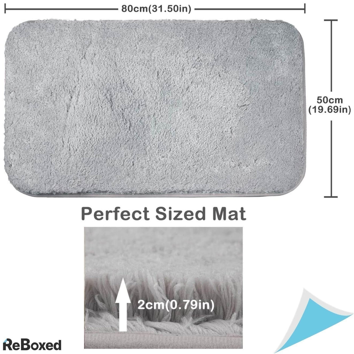 fcsDetail Covor de Baie Ultra-Pufos si Absorbant 80 x 50 cm