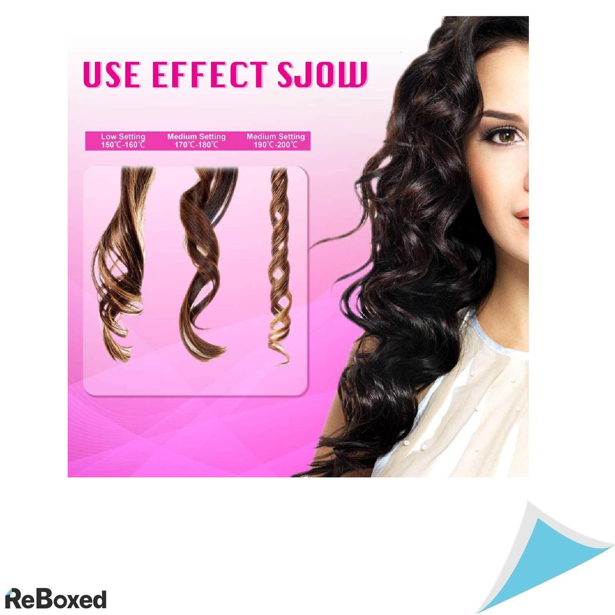 Ondulator Automat Ceramic Portabil 6 Setari Temperatura Acumulator