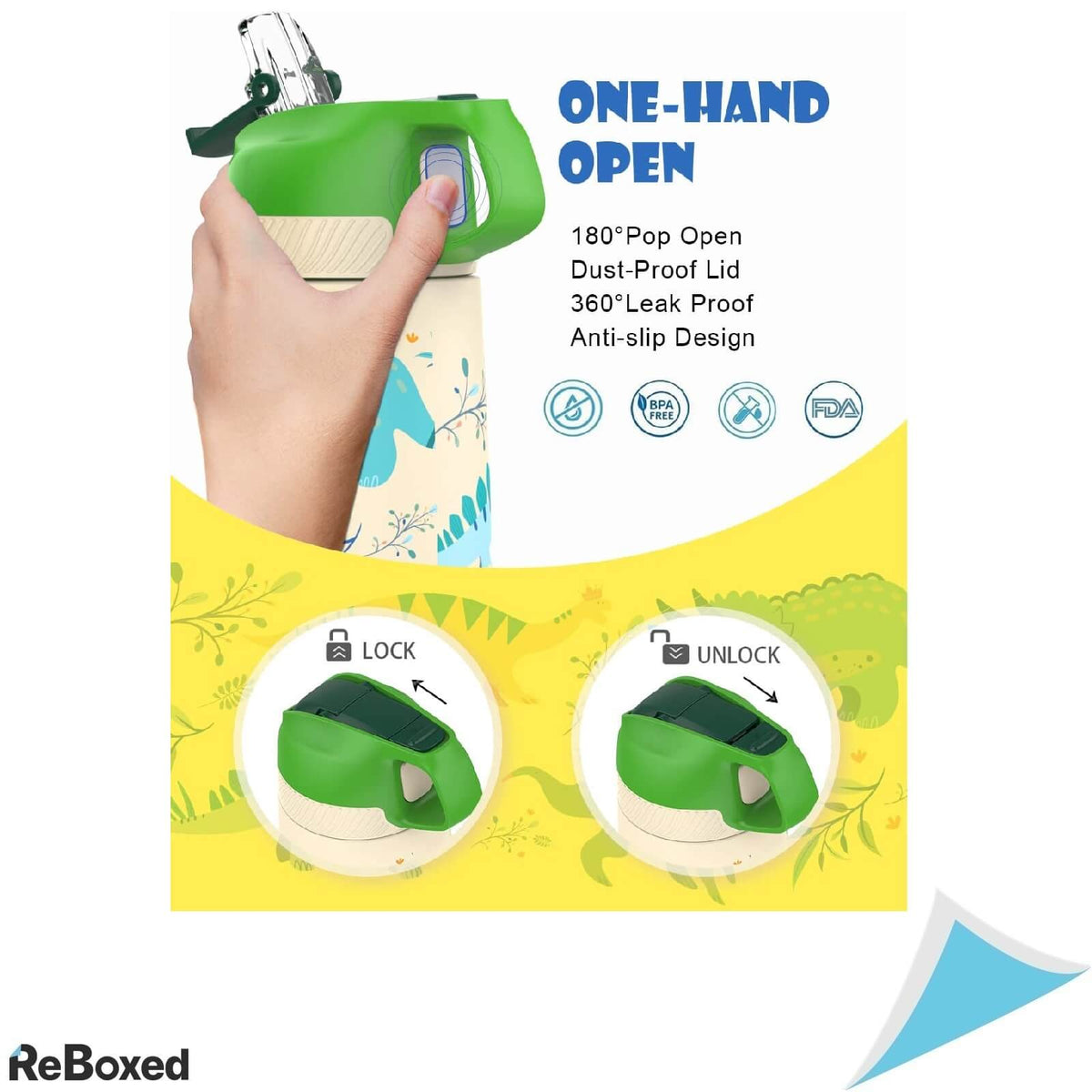 FJbottle Sticla de Apa Pentru Copii Termoizolata Otel 350ml