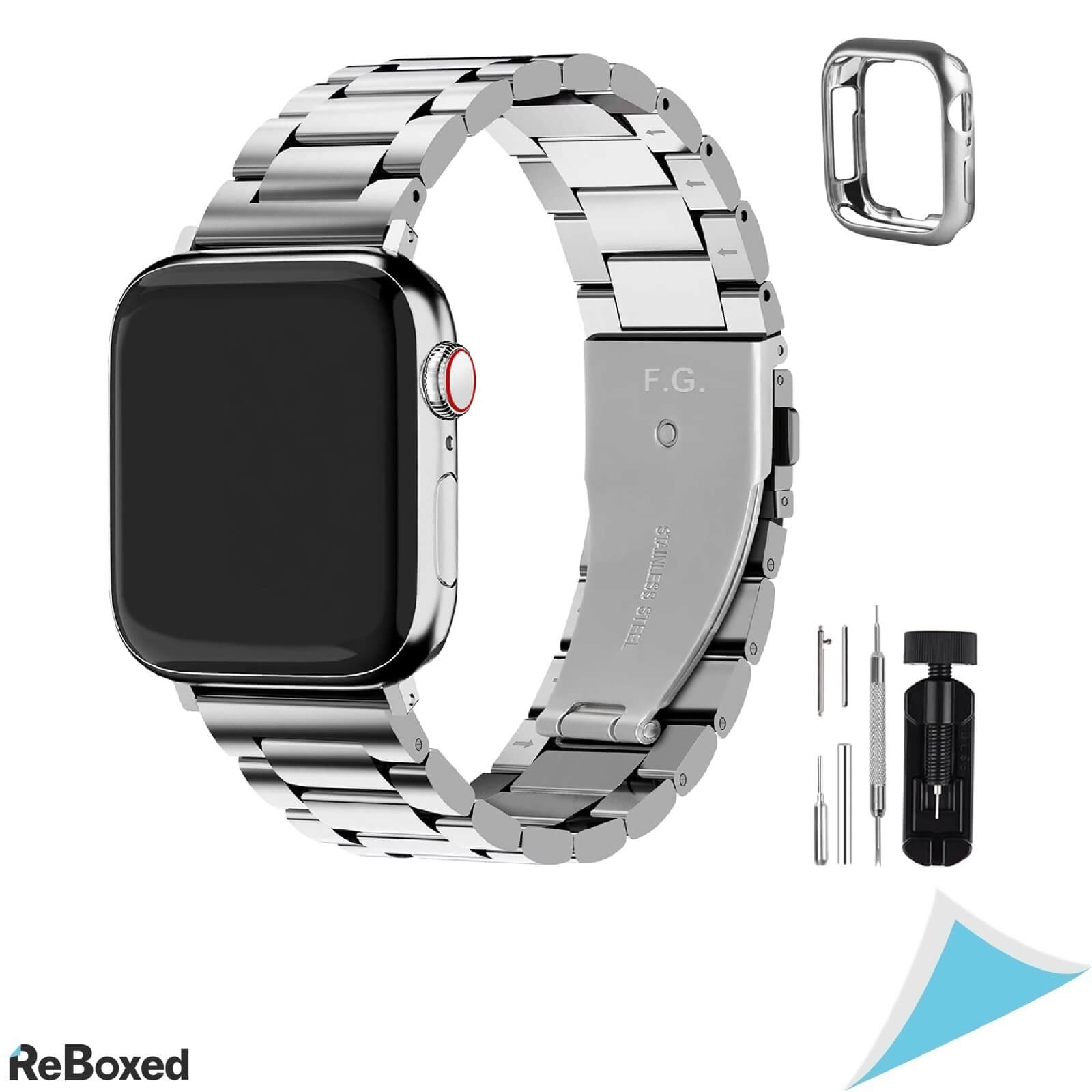 Fullmosa Curea Argintie Otel pentru Apple iWatch 38-41mm