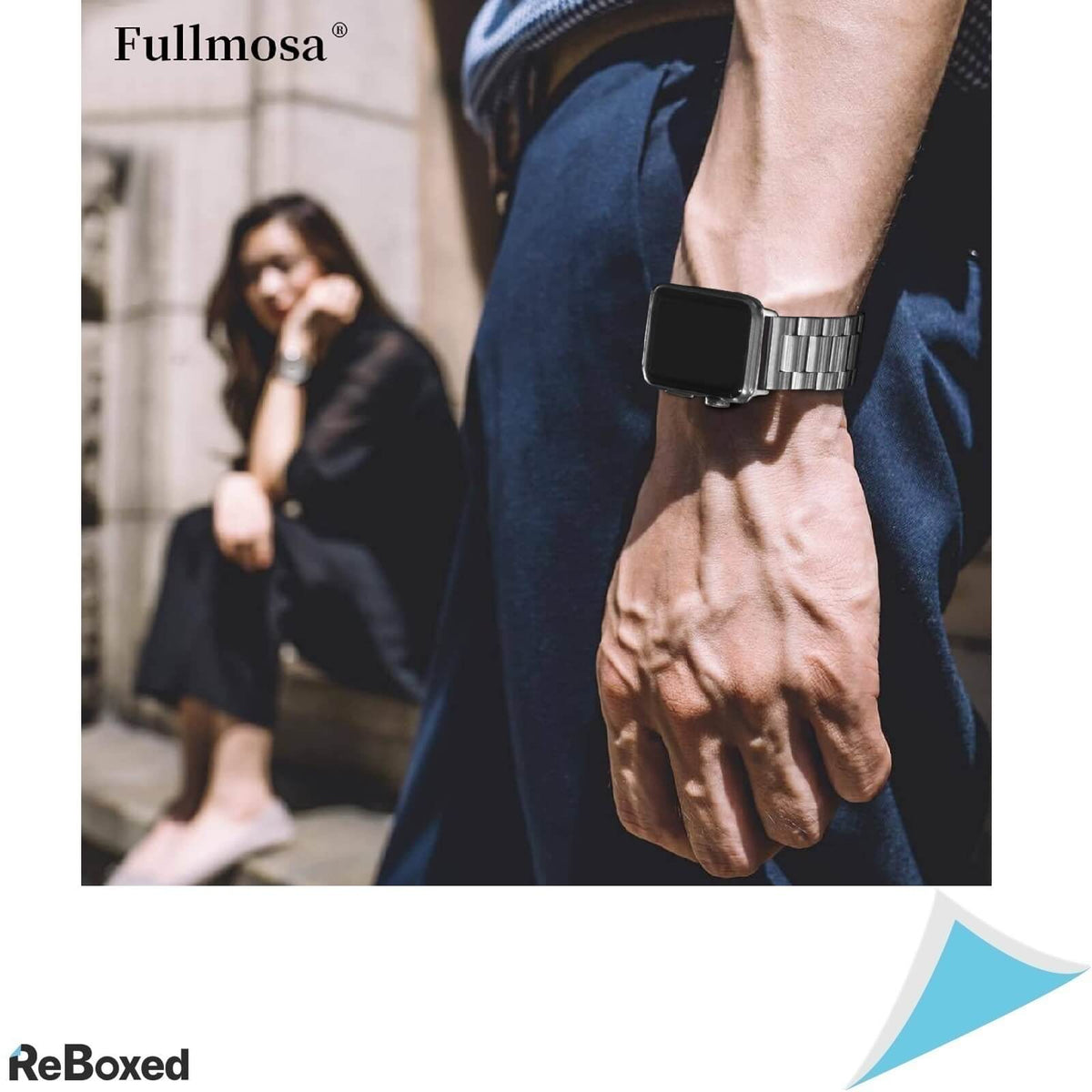 Fullmosa Curea Argintie Otel pentru Apple iWatch 38-41mm