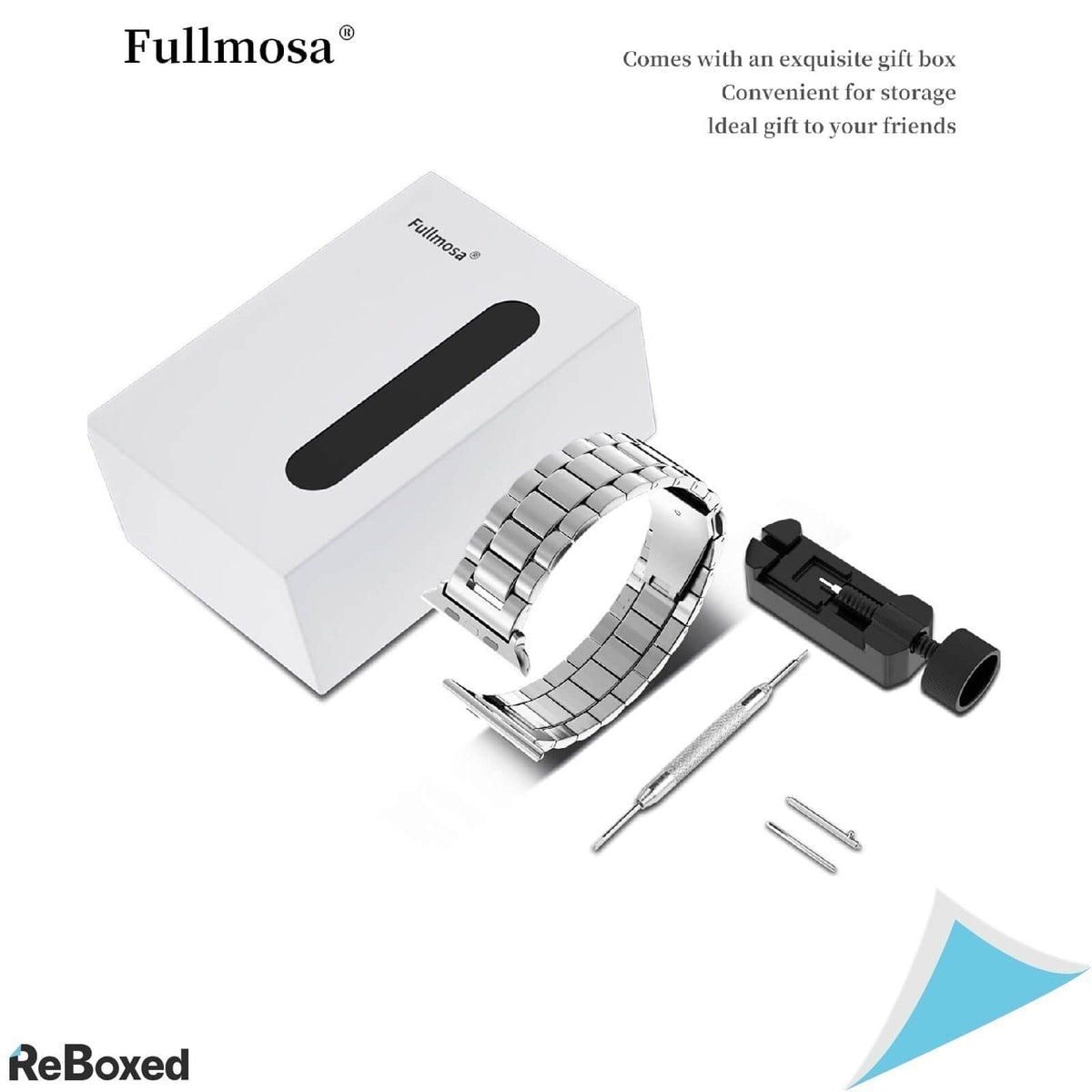 Fullmosa Curea Argintie Otel pentru Apple iWatch 38-41mm