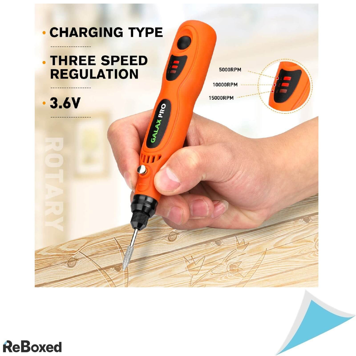 GalaxPRO Mini-Masina de Gaurit si Slefuit cu Acumulator si Accesorii