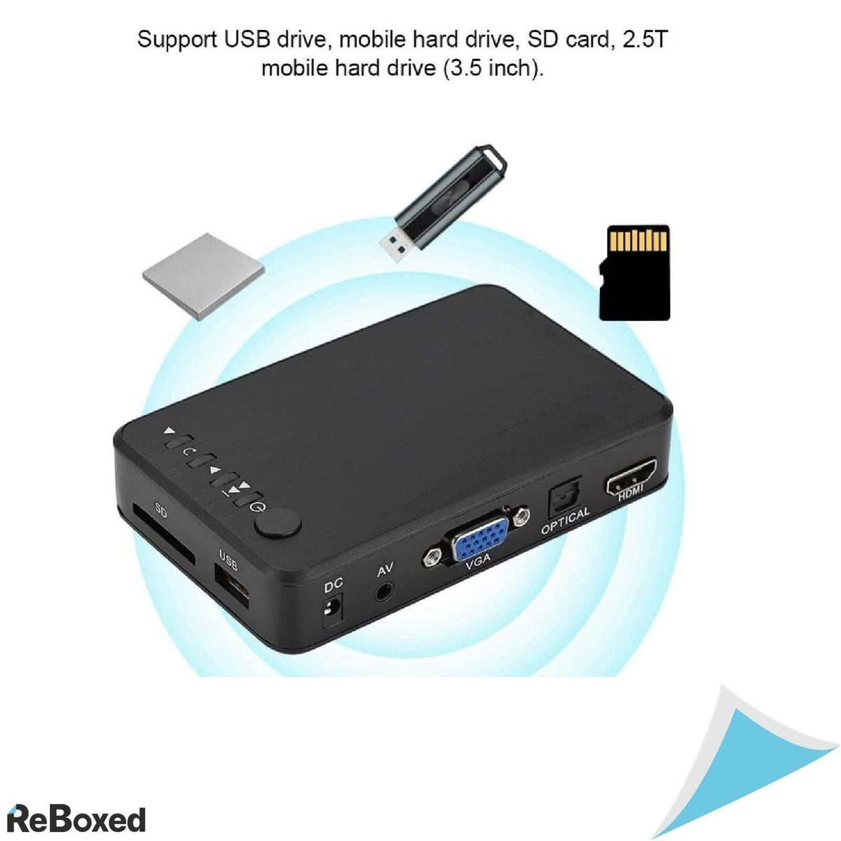Garsent Player 1080p Multimedia USB HDD SD Player Telecomanda