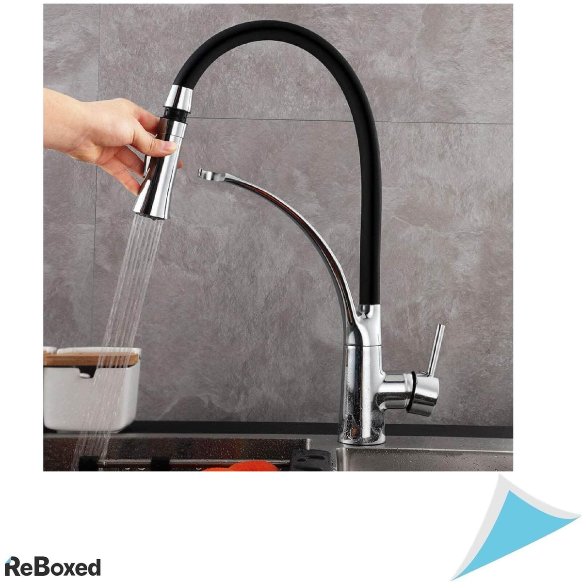 Gavaer Baterie de Bucatarie Rotativa cu Furtun Silicon Moale