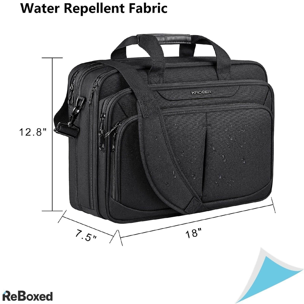 Kroser Geanta Laptop 17.3 Extensibila Buzunare Anti-RFID Hidrofuga