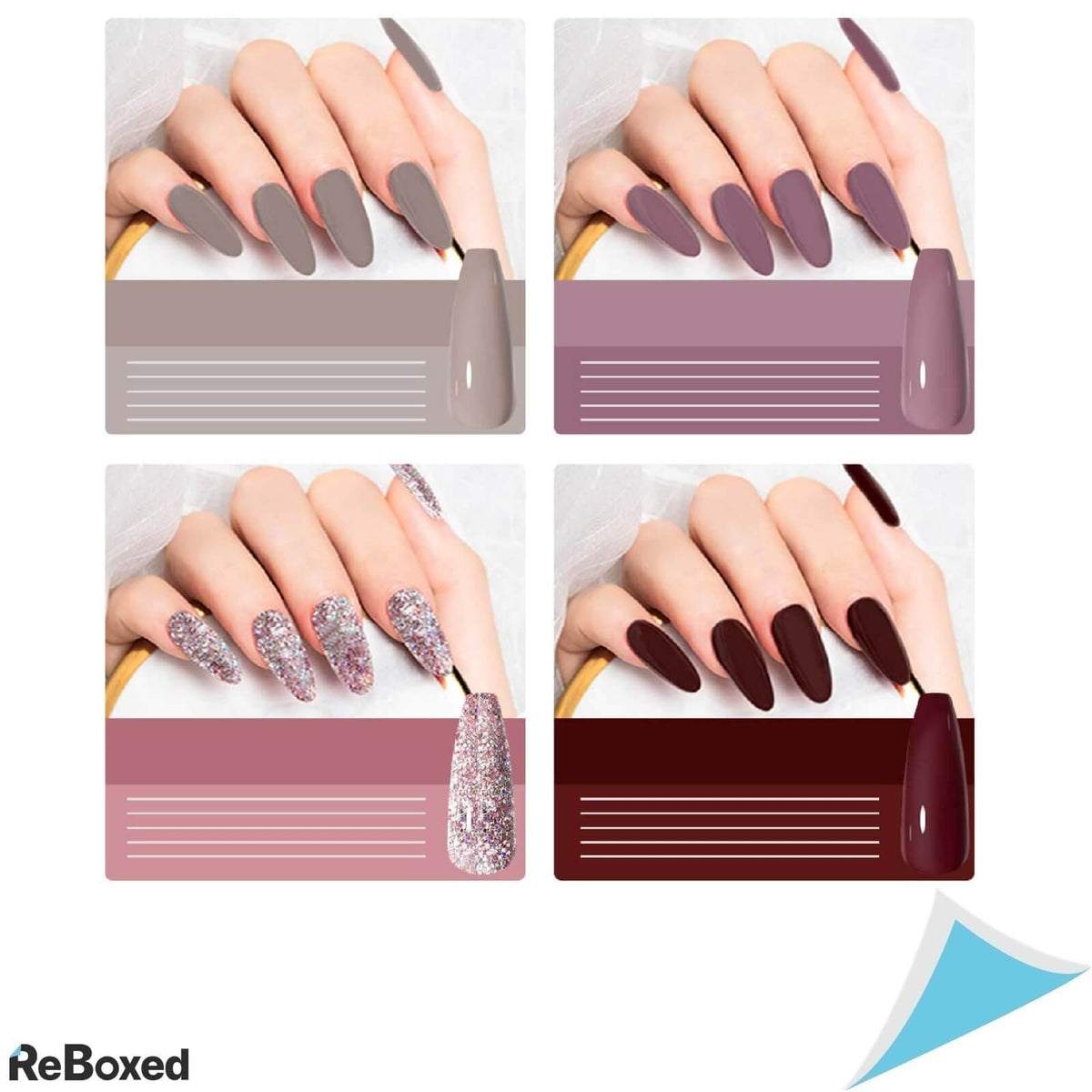 Rosalind Set 4 bucati Gel Unghii 7ml UV LED Permanent Polish