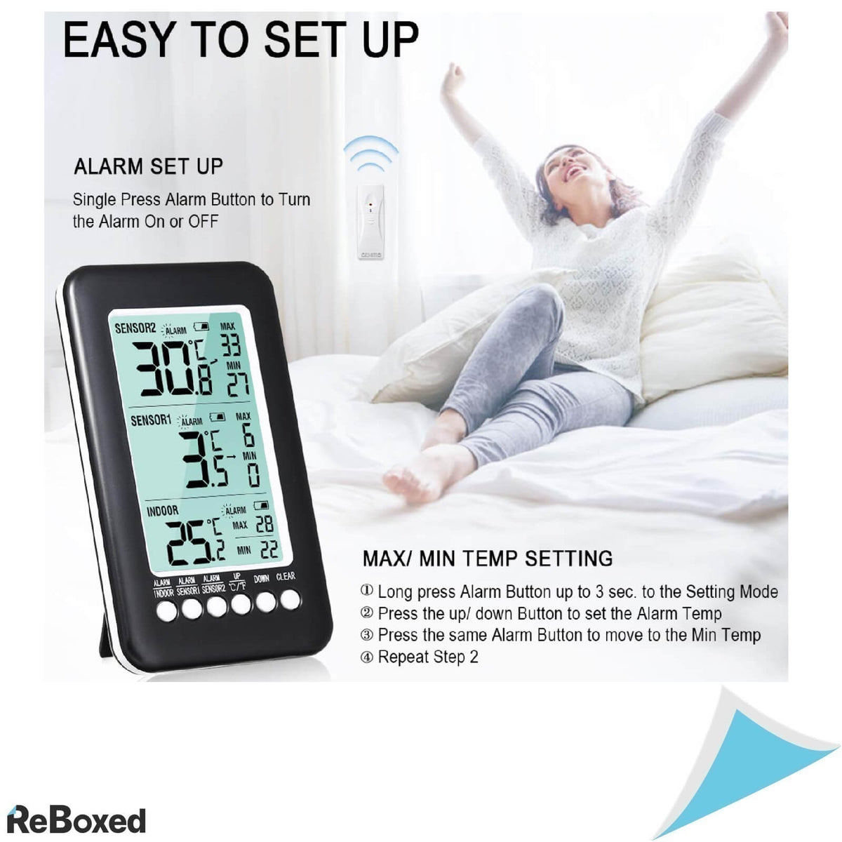 Gemitto Termometru de Interior cu 2 Senzori si Alarma