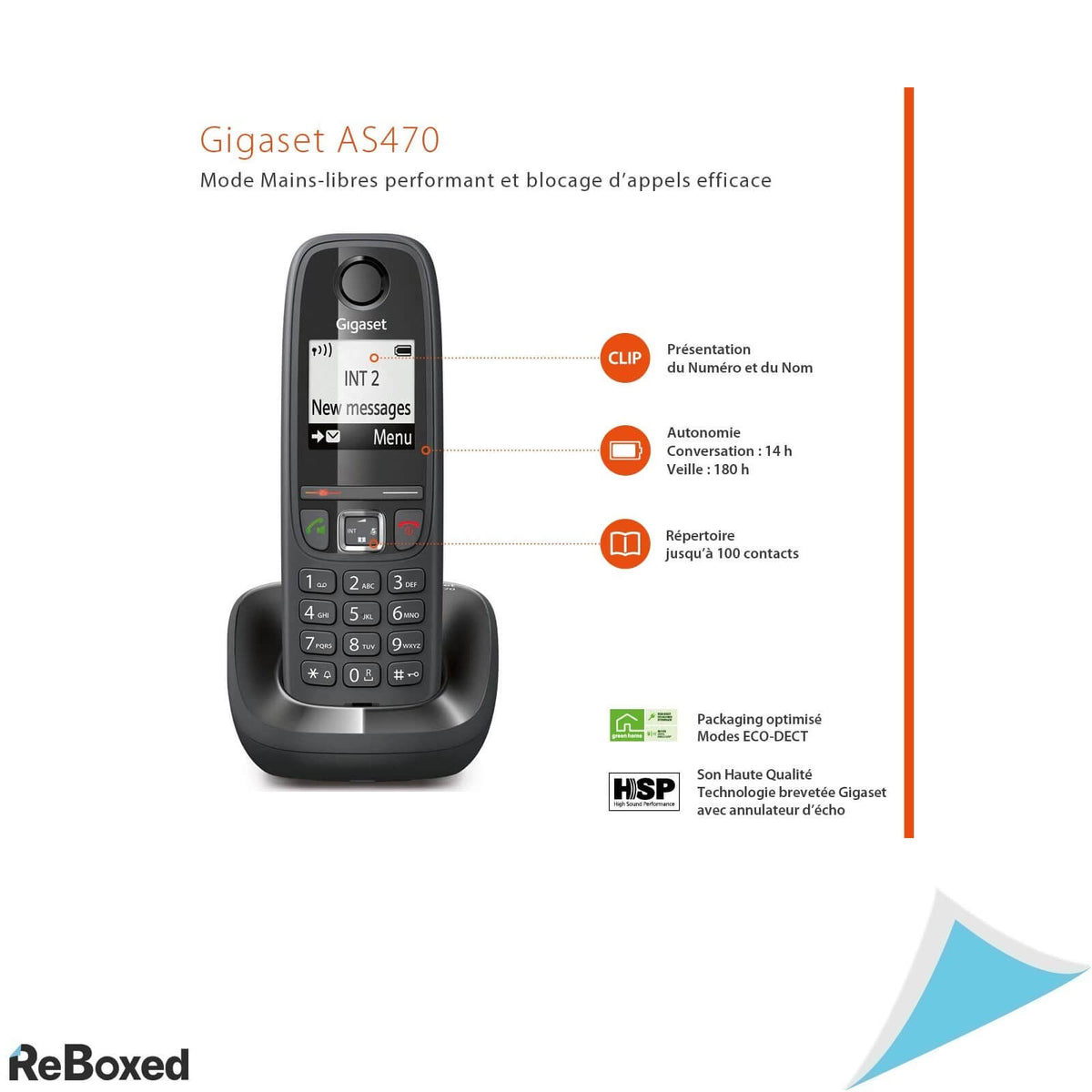 Siemens Gigaset AS470 SOLO Telefon DECT fara Fir cu Ecran LCD